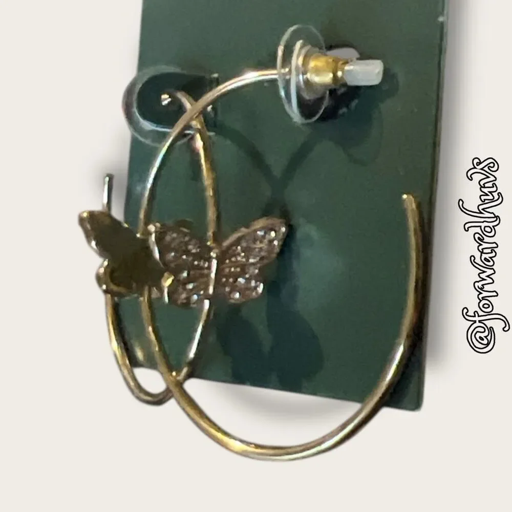 Bundle Sale 3 for $15 | Wild Fable Nickel-Free Butterfly Hoop Earrings